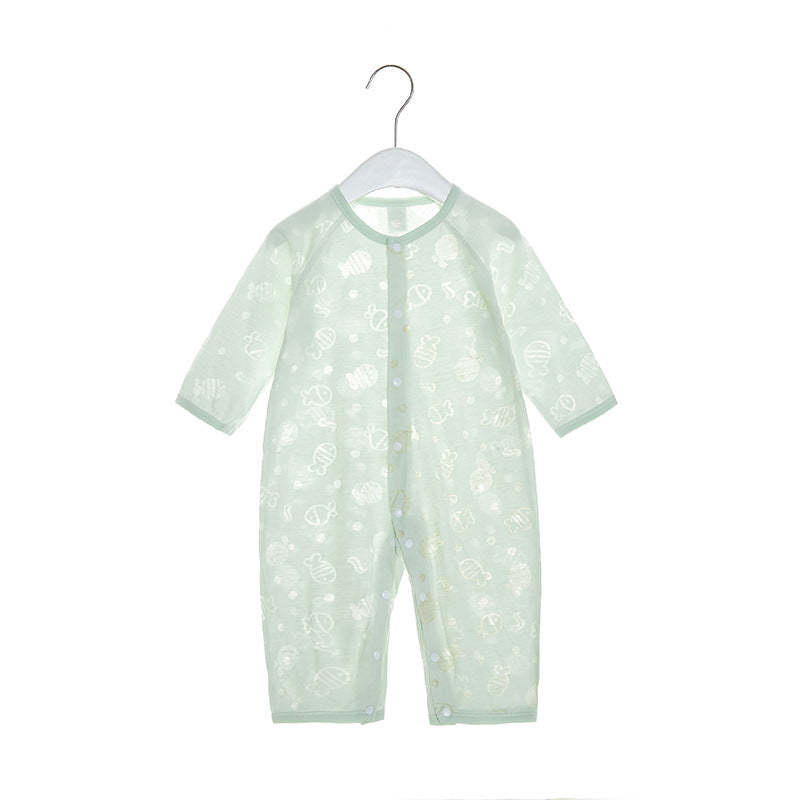 Adorable Thin Long-sleeve Newborn Jumpsuit
