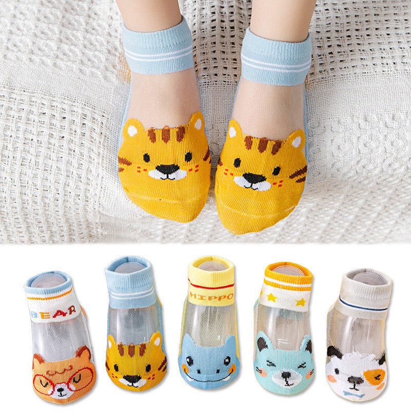 Baby Short Socks: Breathable Mesh Silk Room Socks