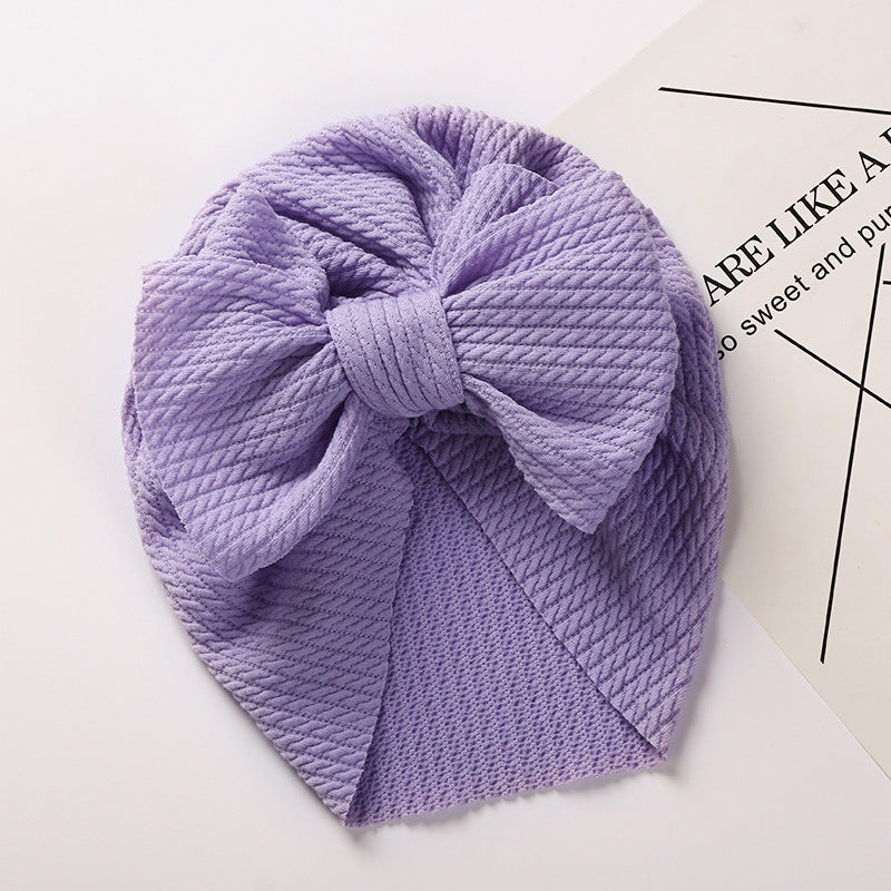 New Autumn and Winter Sunken Stripe Children's Hat - Cozy and Stylish