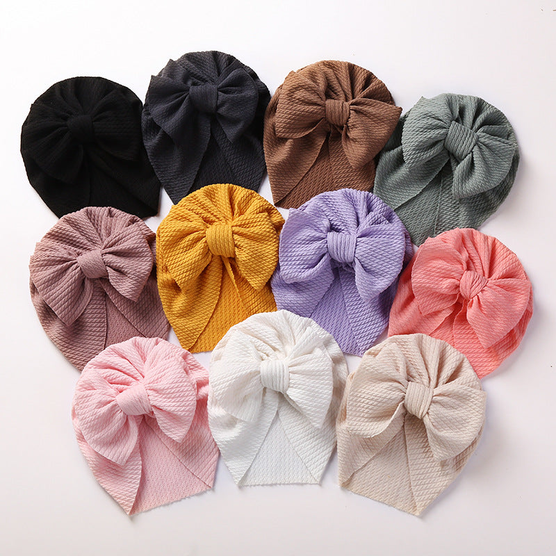 New Autumn and Winter Sunken Stripe Children's Hat - Cozy and Stylish