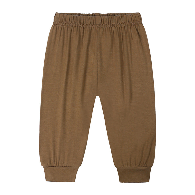 Bamboo Fiber Spring and Autumn Baby Casual Trousers: Comfortable Outerwear
