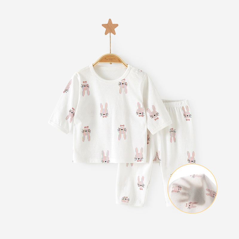 Summer-Ready Pure Cotton Printed Baby Clothes Set: Comfort and Style Combined