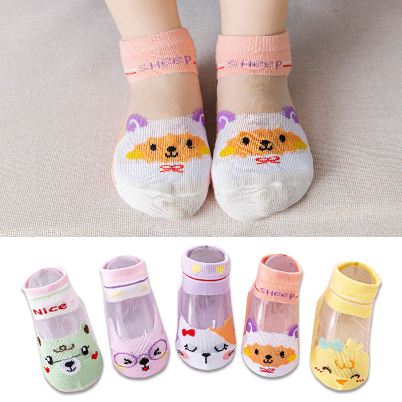 Baby Short Socks: Breathable Mesh Silk Room Socks