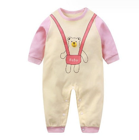 Long Sleeve Cartoon Printed Romper to Keep Your Baby Warm