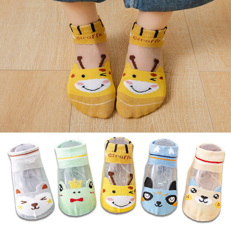 Baby Short Socks: Breathable Mesh Silk Room Socks