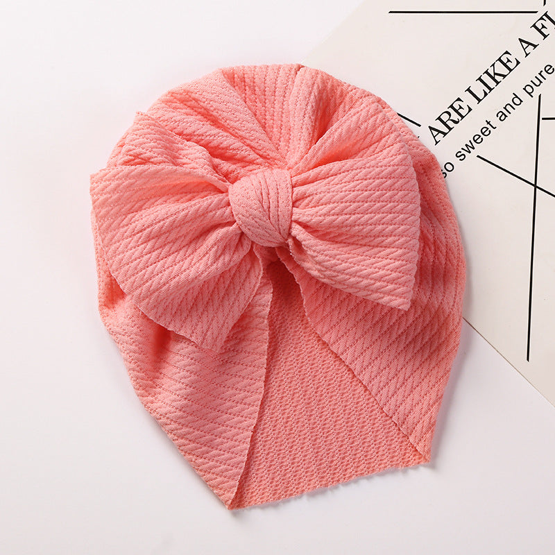 New Autumn and Winter Sunken Stripe Children's Hat - Cozy and Stylish