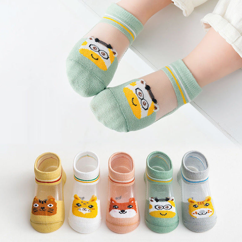Baby Short Socks: Breathable Mesh Silk Room Socks