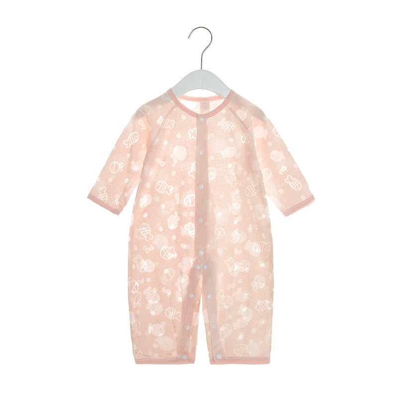 Adorable Thin Long-sleeve Newborn Jumpsuit