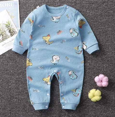 Long Sleeve Cartoon Printed Romper to Keep Your Baby Warm
