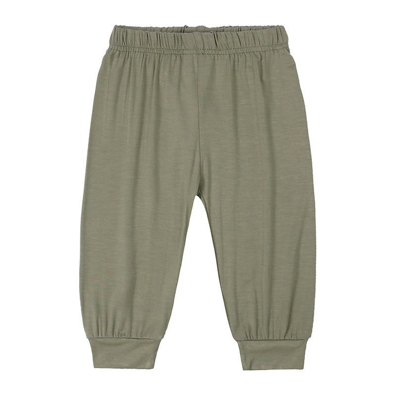Bamboo Fiber Spring and Autumn Baby Casual Trousers: Comfortable Outerwear