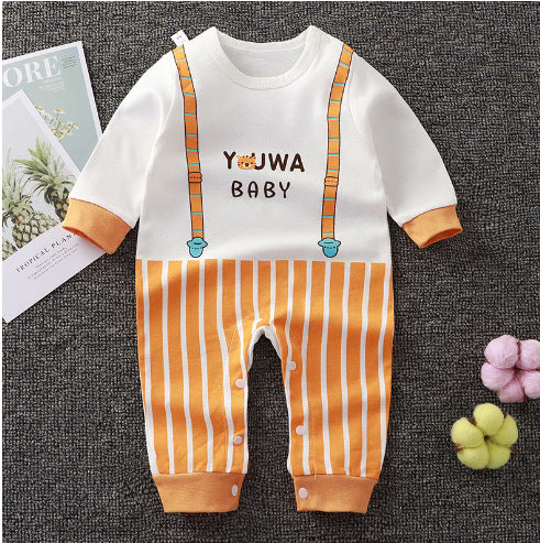 Long Sleeve Cartoon Printed Romper to Keep Your Baby Warm