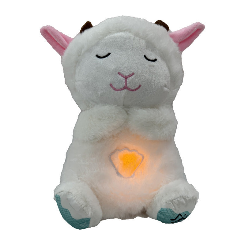 New Breathing Lamb Baby Sleeping Soothing Sleep Music Plush Toy - Relaxation Guaranteed