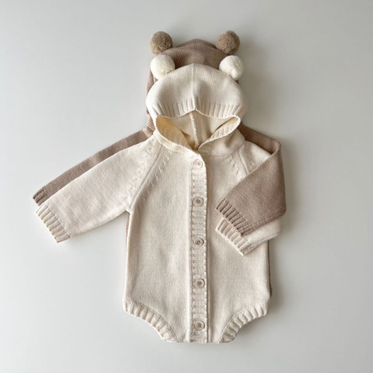 Ins Style Bear Shape Children's Knitted Sweater Baby Romper
