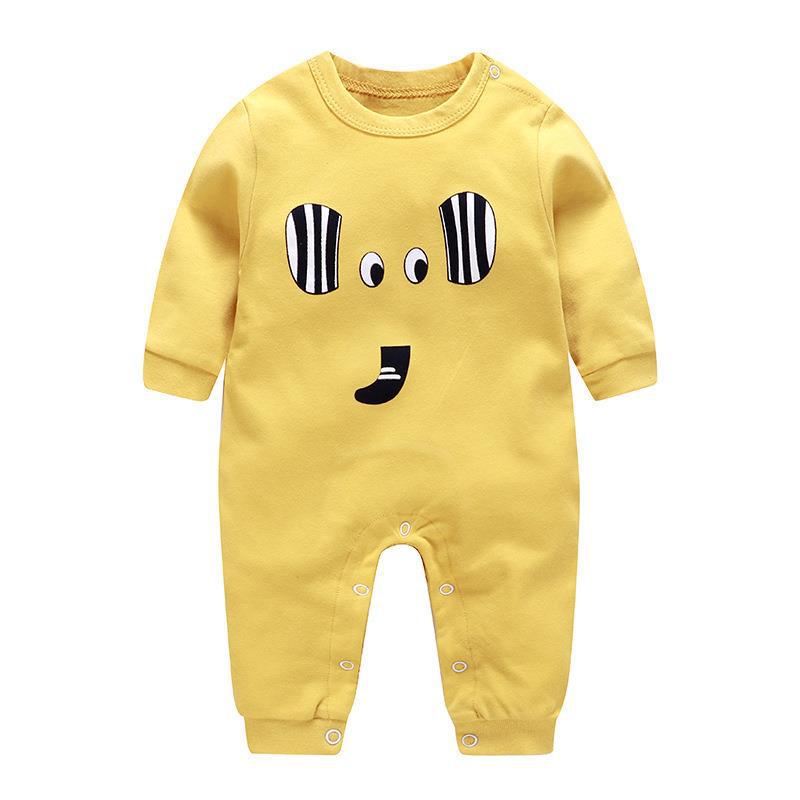 Long Sleeve Cartoon Printed Romper to Keep Your Baby Warm