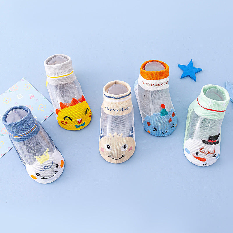 Baby Short Socks: Breathable Mesh Silk Room Socks
