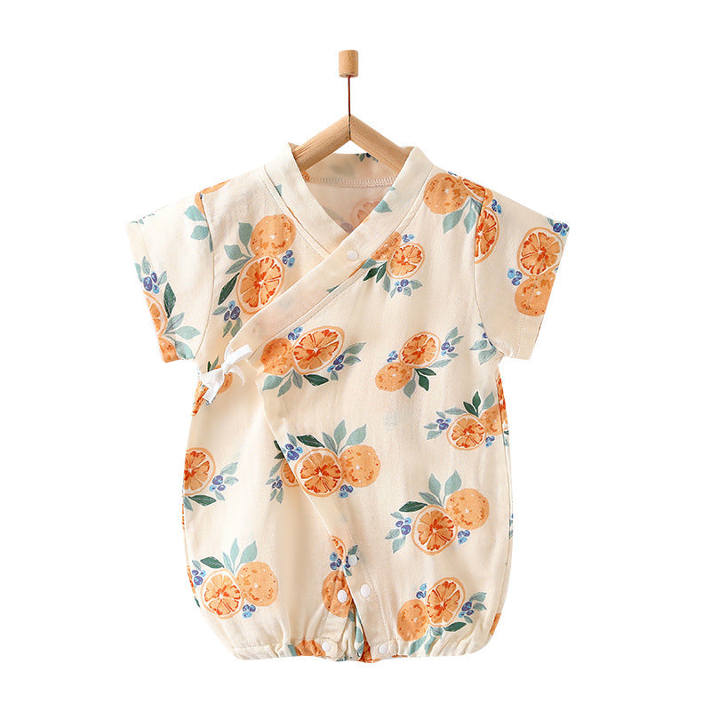 Class A Bamboo Cotton Gauze Baby Jumpsuit: Lightweight Summer Clothing for Airy Comfort