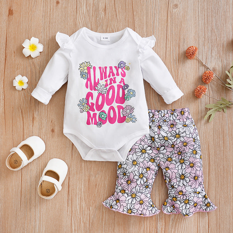 Adorable One-Year-Old Baby and Infant Overalls Clothes: Children's Spring Two-Piece Suit