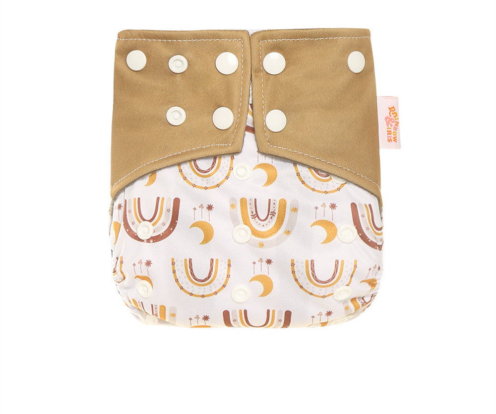 Western Style Bamboo Charcoal Washable Diapers - Digital Printing for Eco-Friendly Baby Care