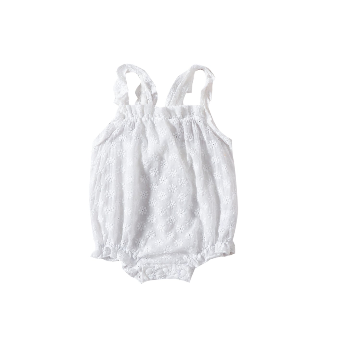 Adorable Floral Sleeveless Baby Girl Romper