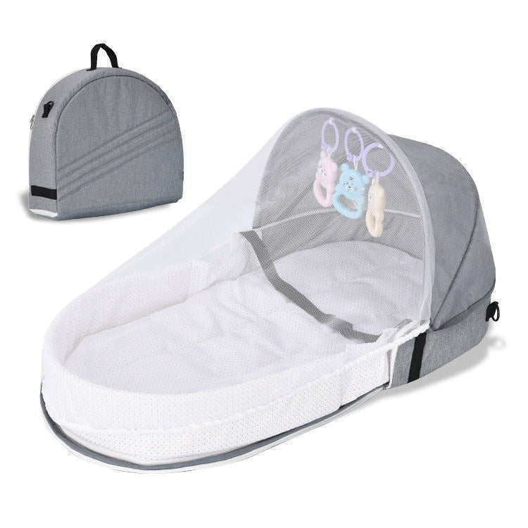 Portable Folding Anti-pressure Newborn Isolation Bionic Travel Crib: On-the-Go Comfort for Your Baby