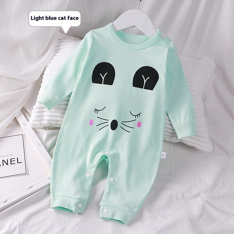 Printed Autumn Cotton Baby Romper | Cozy & Cute Infant Wear