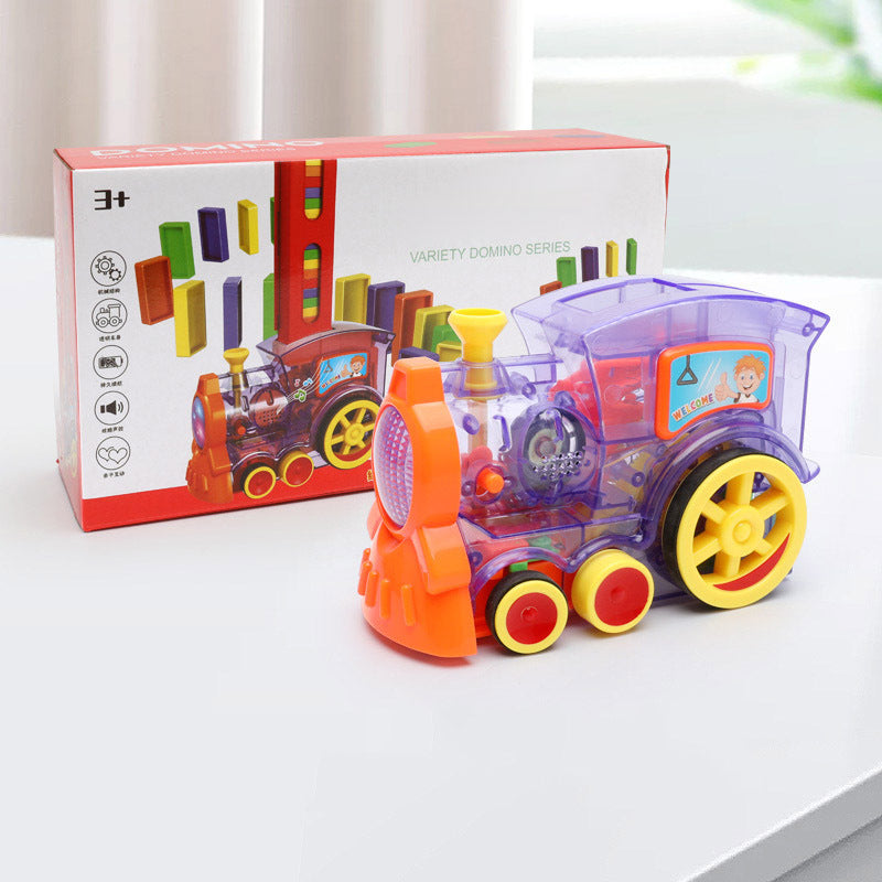Domino Train Toy for Kids | Automatic Electric Building Blocks Car Puzzle | Baby Developmental Toys