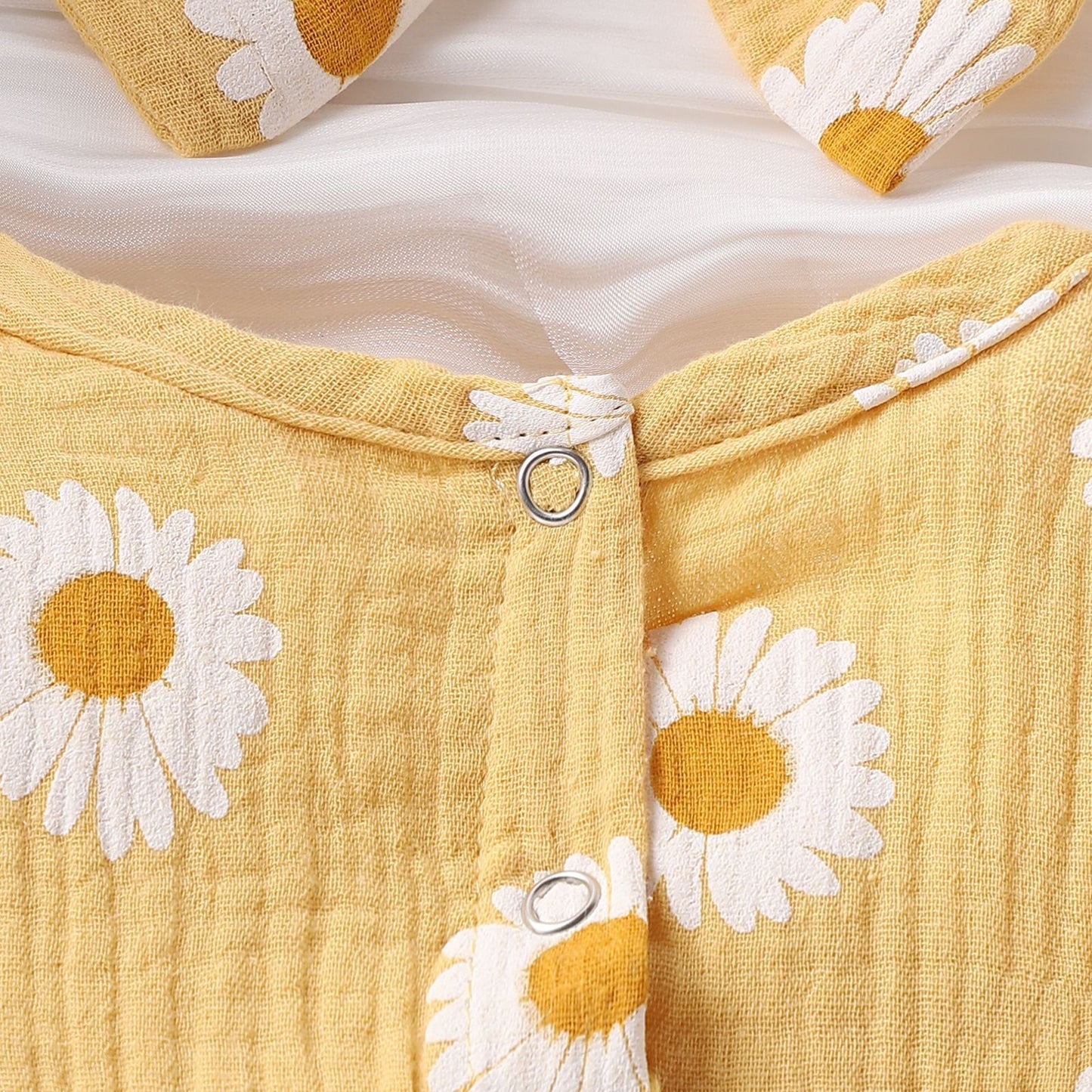Summer Baby Girl Floral Puff Sleeve Romper Set with Headband | Adorable Prints