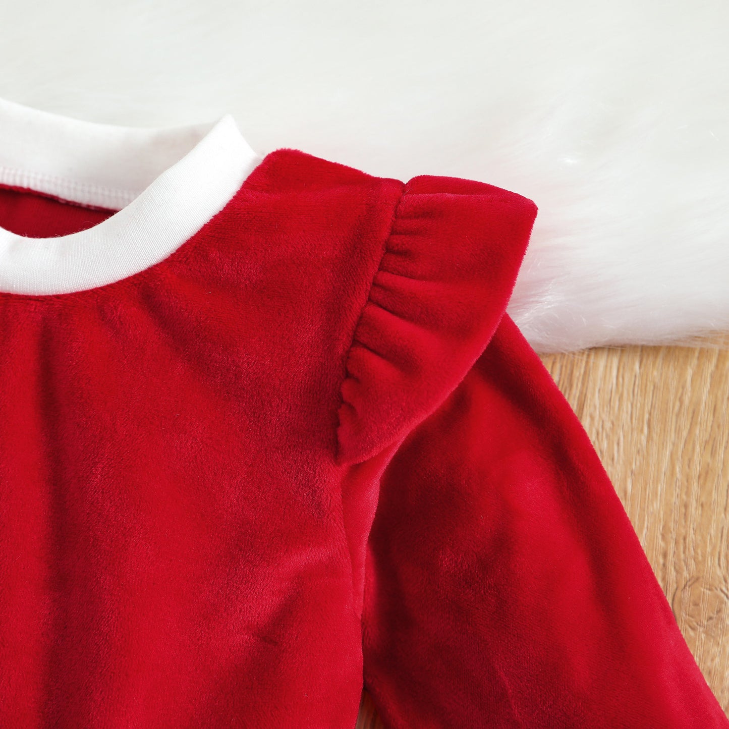 Christmas Baby Girl Red Romper with Hairband – Newborn to Toddler Holiday Outfit (0–24 Months)