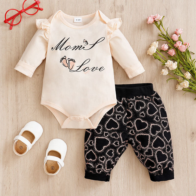 Adorable One-Year-Old Baby and Infant Overalls Clothes: Children's Spring Two-Piece Suit