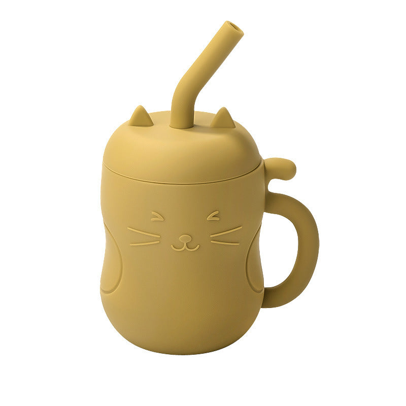 Baby No-Spill Silicone Straw Drinking Cup
