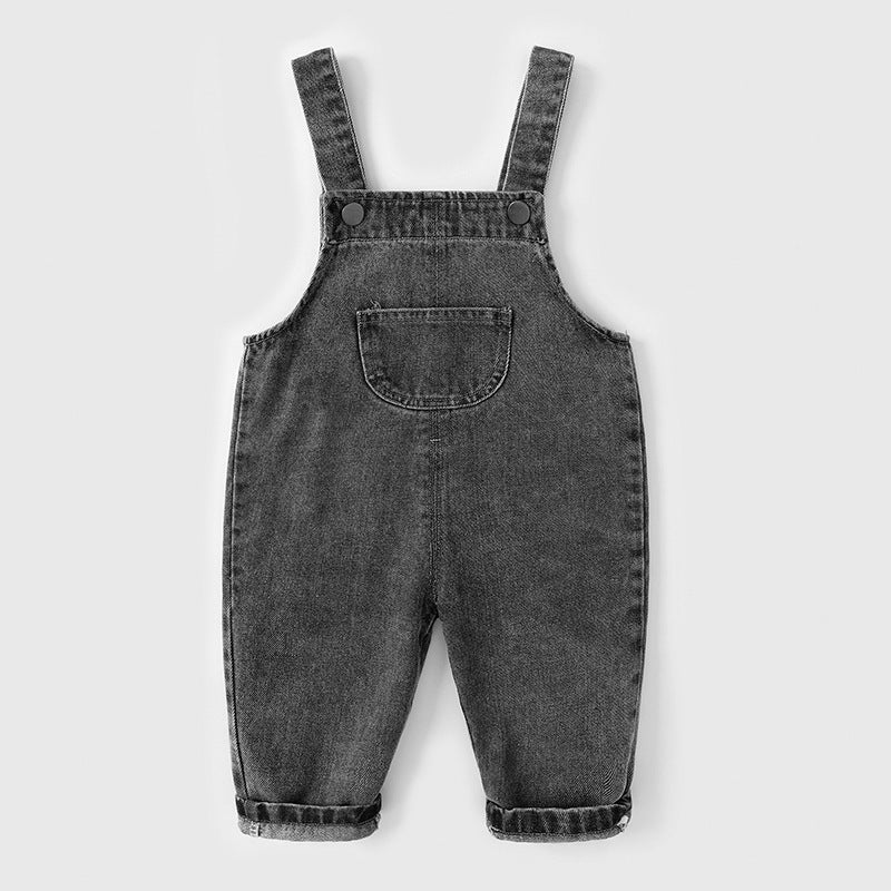 Trendy Baby Boys' Denim Suspenders: Cute Spring Korean Style