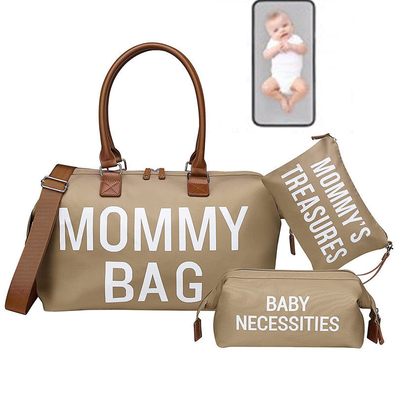 Essential Travel Companion: 3-Piece Portable Bag Set Tailored for Moms on the Go!