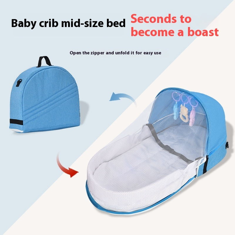 Portable Folding Anti-pressure Newborn Isolation Bionic Travel Crib: On-the-Go Comfort for Your Baby