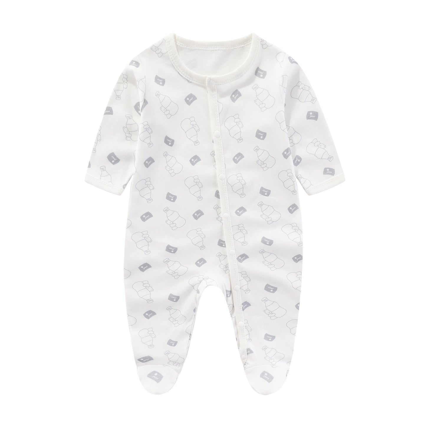 Pure Cotton Printed Newborn Jumpsuit – Creative Design