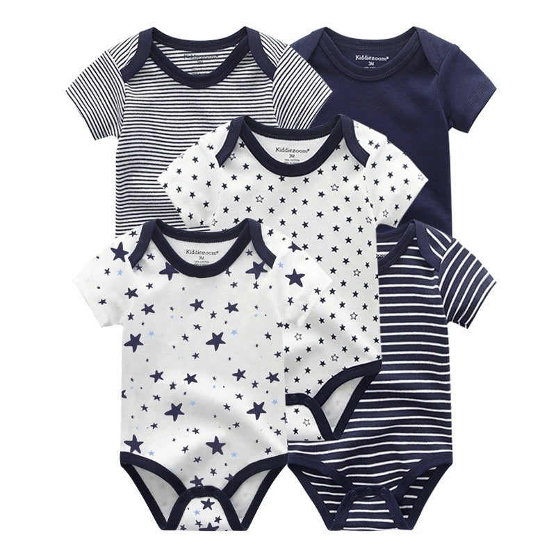 Complete 19-Piece Baby Rompers, Pants, Hat, Gloves Combination Clothes Set