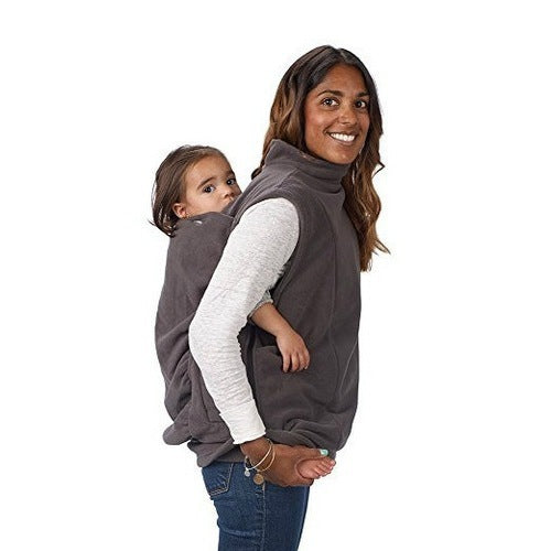 Three-in-One Multi-functional Mother Kangaroo Coat: Women's Sleeveless Sweater