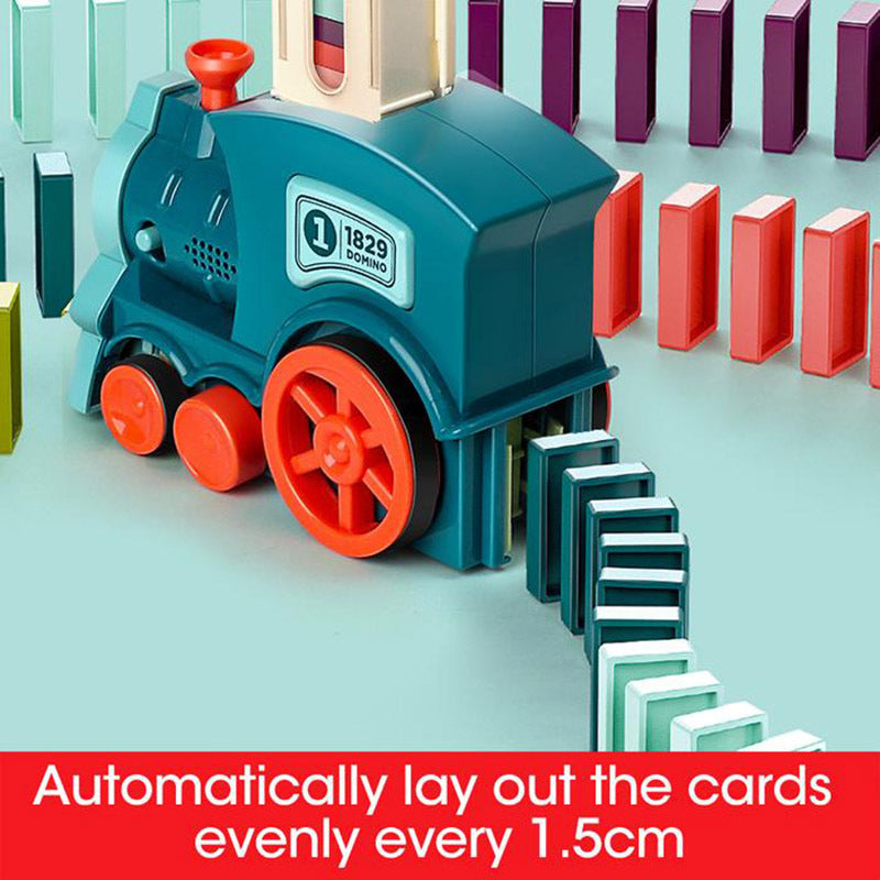 Domino Train Toy for Kids | Automatic Electric Building Blocks Car Puzzle | Baby Developmental Toys