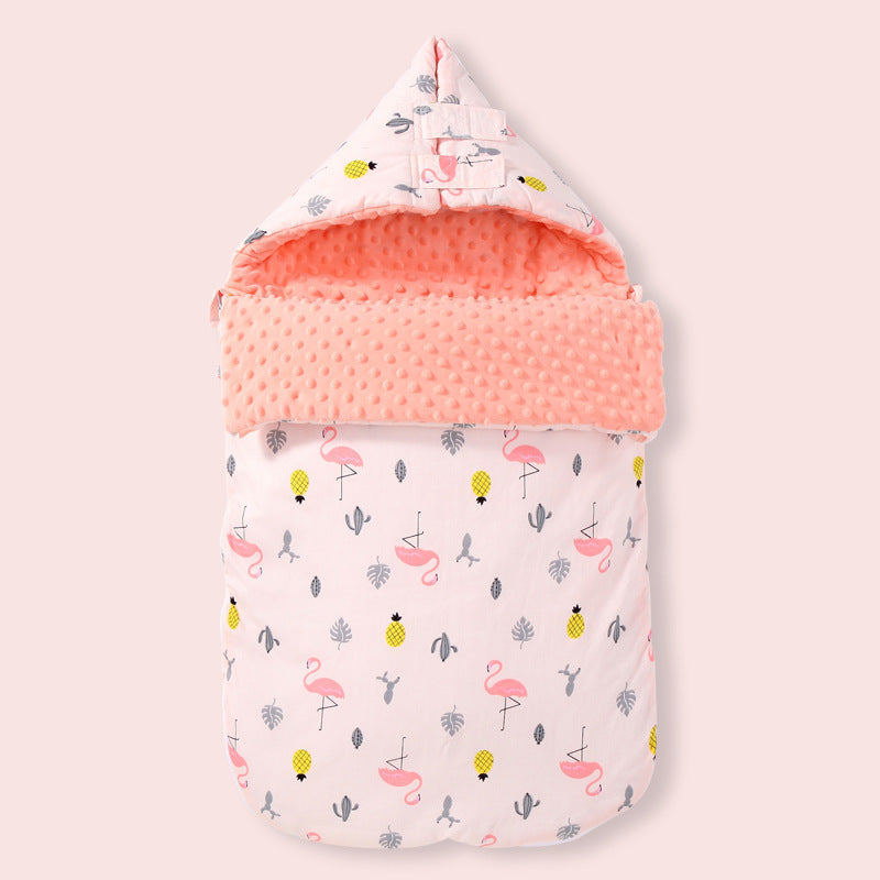 Printed Baby Cotton Anti-Startle Sleeping Bag - Cozy and Secure Sleep Solution