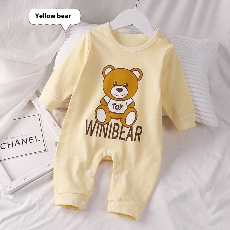 Printed Autumn Cotton Baby Romper | Cozy & Cute Infant Wear