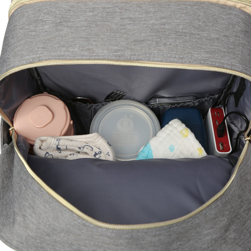 Ultimate Convenience: Expandable Diaper Bag with Insulated Pockets and Multi-Function Design