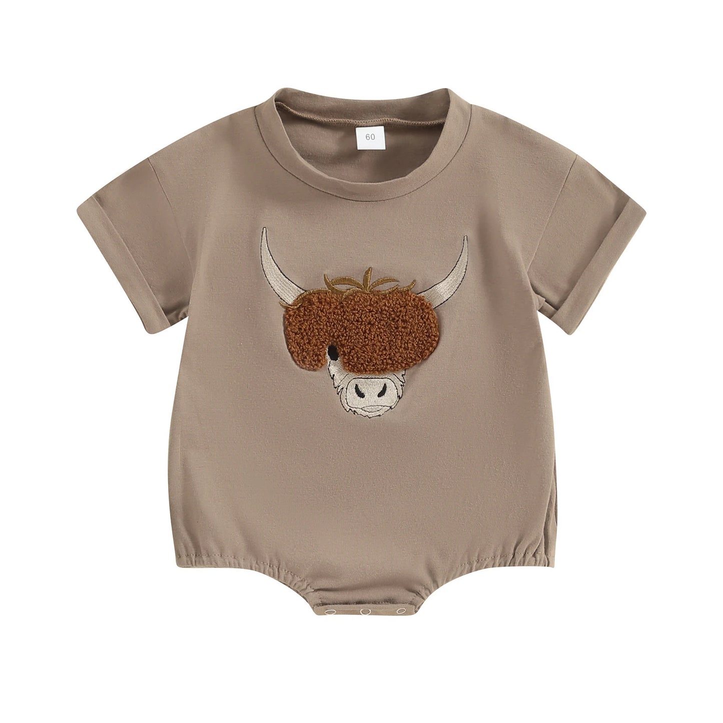 Adorable Children's Cow Element Embroidered Romper | Cute Infant Outfit