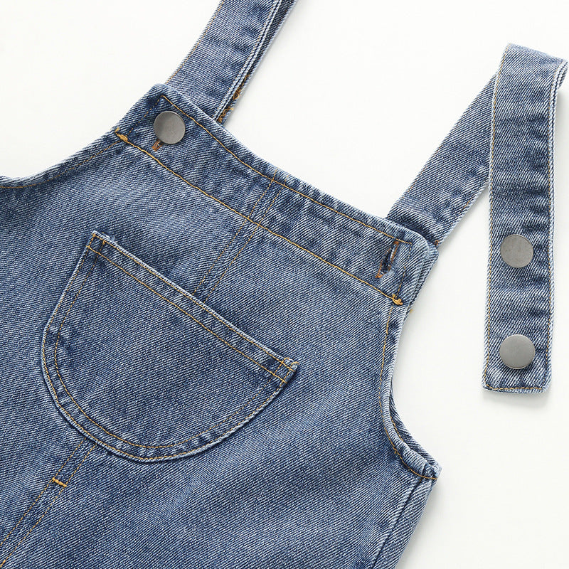 Trendy Baby Boys' Denim Suspenders: Cute Spring Korean Style