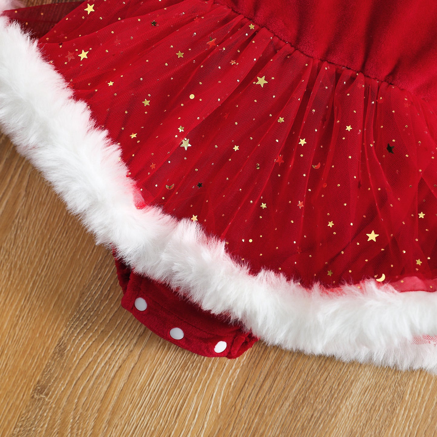Christmas Baby Girl Red Romper with Hairband – Newborn to Toddler Holiday Outfit (0–24 Months)