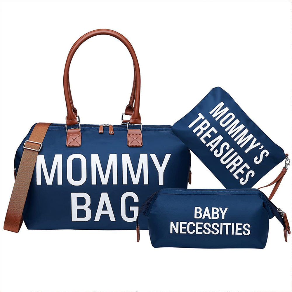 Essential Travel Companion: 3-Piece Portable Bag Set Tailored for Moms on the Go!