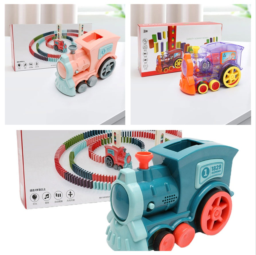 Domino Train Toy for Kids | Automatic Electric Building Blocks Car Puzzle | Baby Developmental Toys