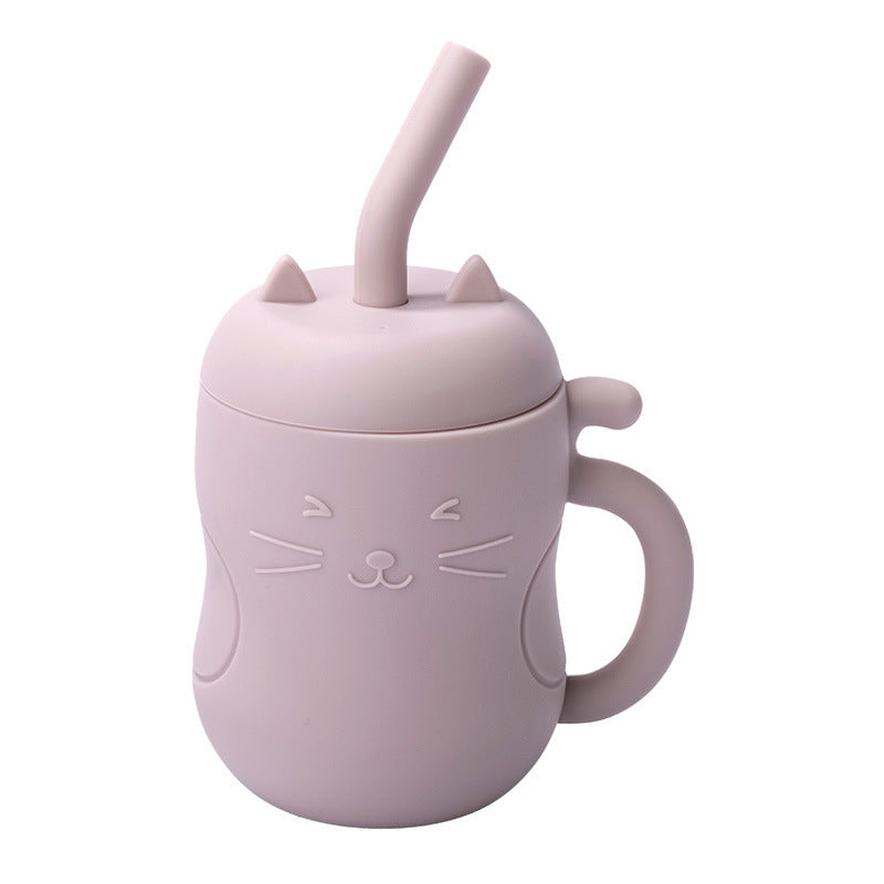 Baby No-Spill Silicone Straw Drinking Cup