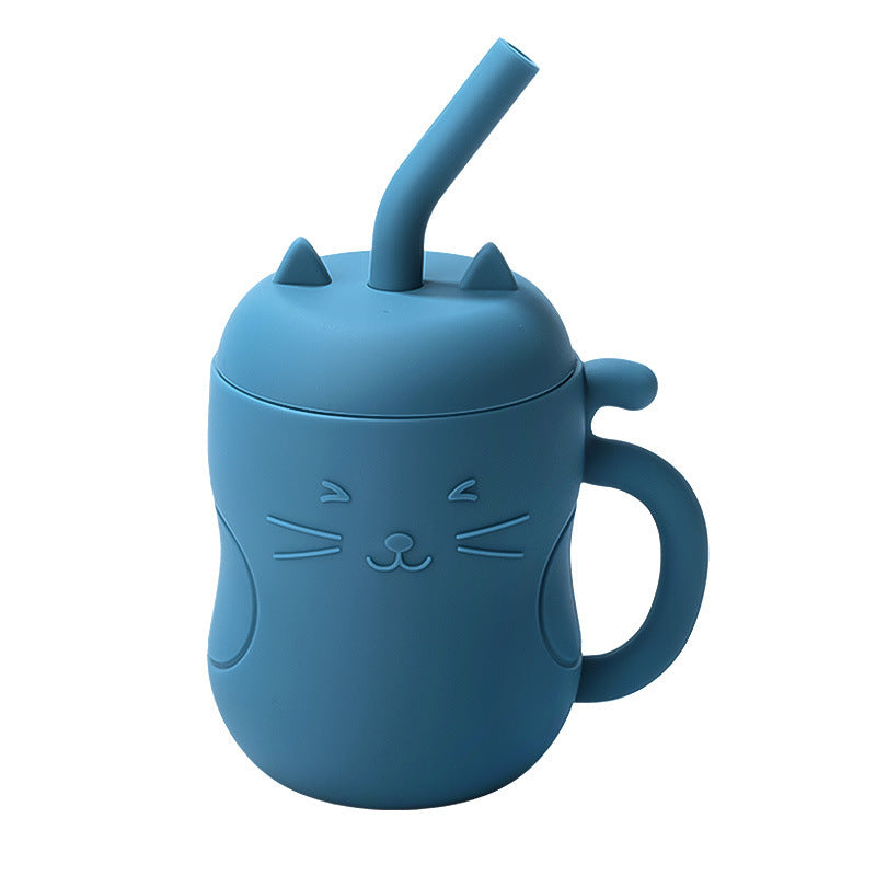 Baby No-Spill Silicone Straw Drinking Cup