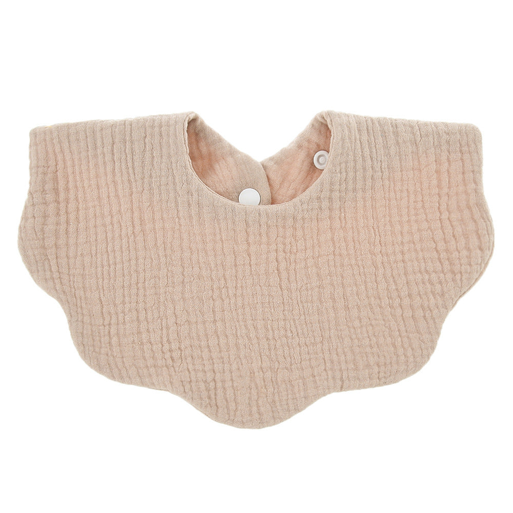 Adorable Baby Printed Saliva Towel: Soft Cotton Gauze Wavy Bib for Children