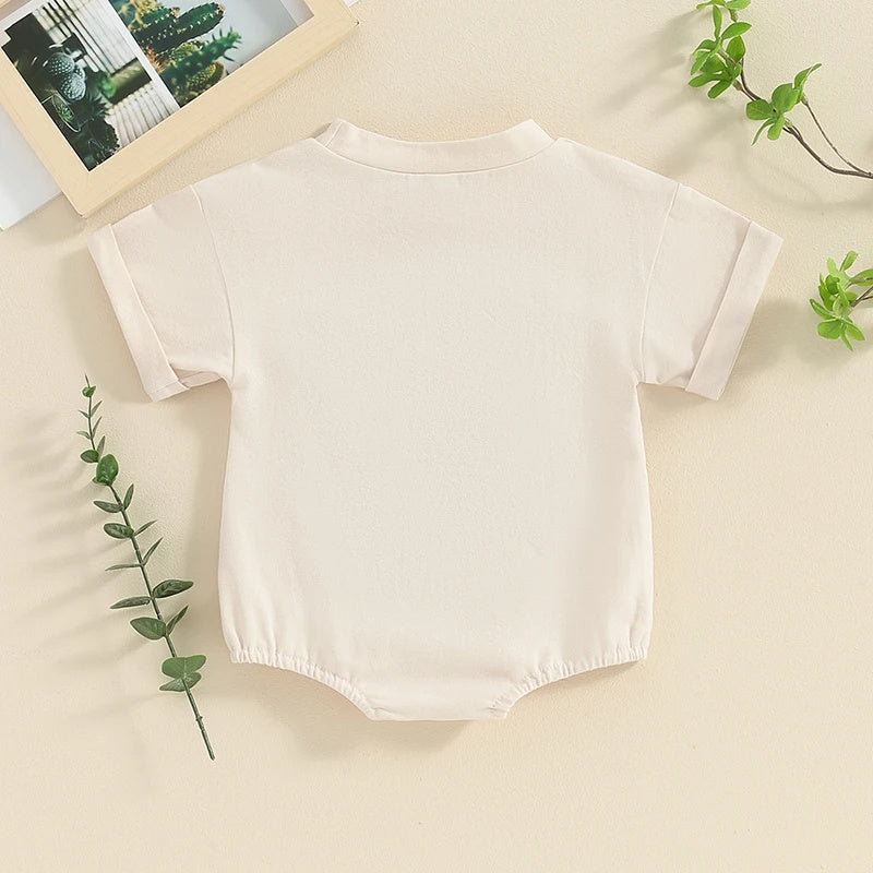 Adorable Children's Cow Element Embroidered Romper | Cute Infant Outfit