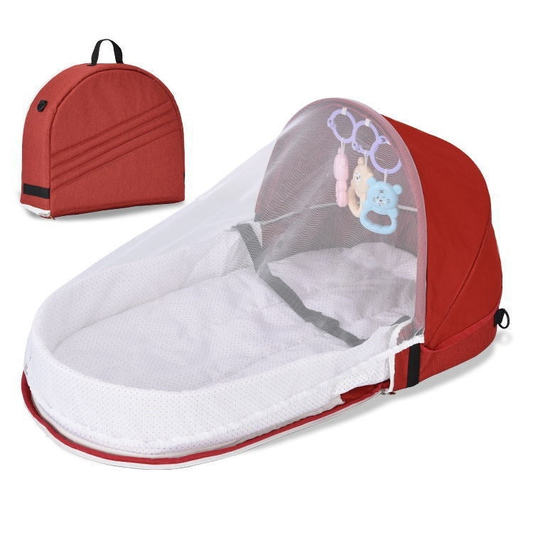 Portable Folding Anti-pressure Newborn Isolation Bionic Travel Crib: On-the-Go Comfort for Your Baby